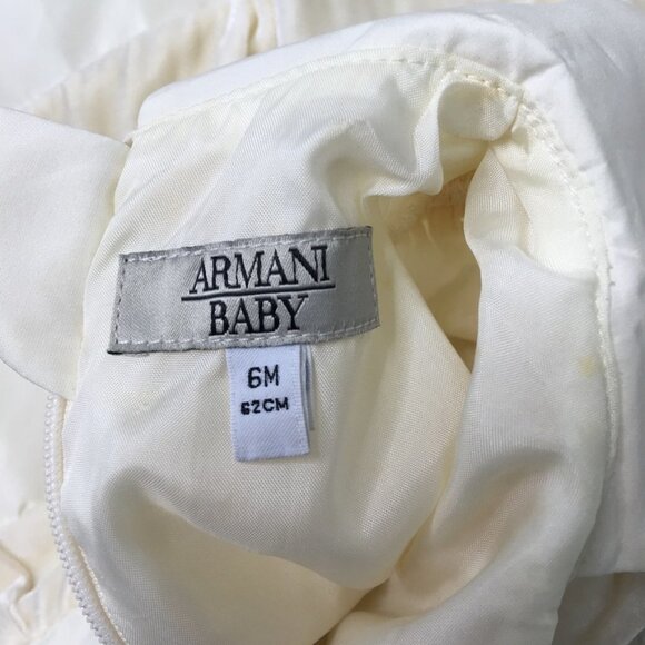 Armani Baby Formal Cream Dress Size 6 M - Picture 14 of 16